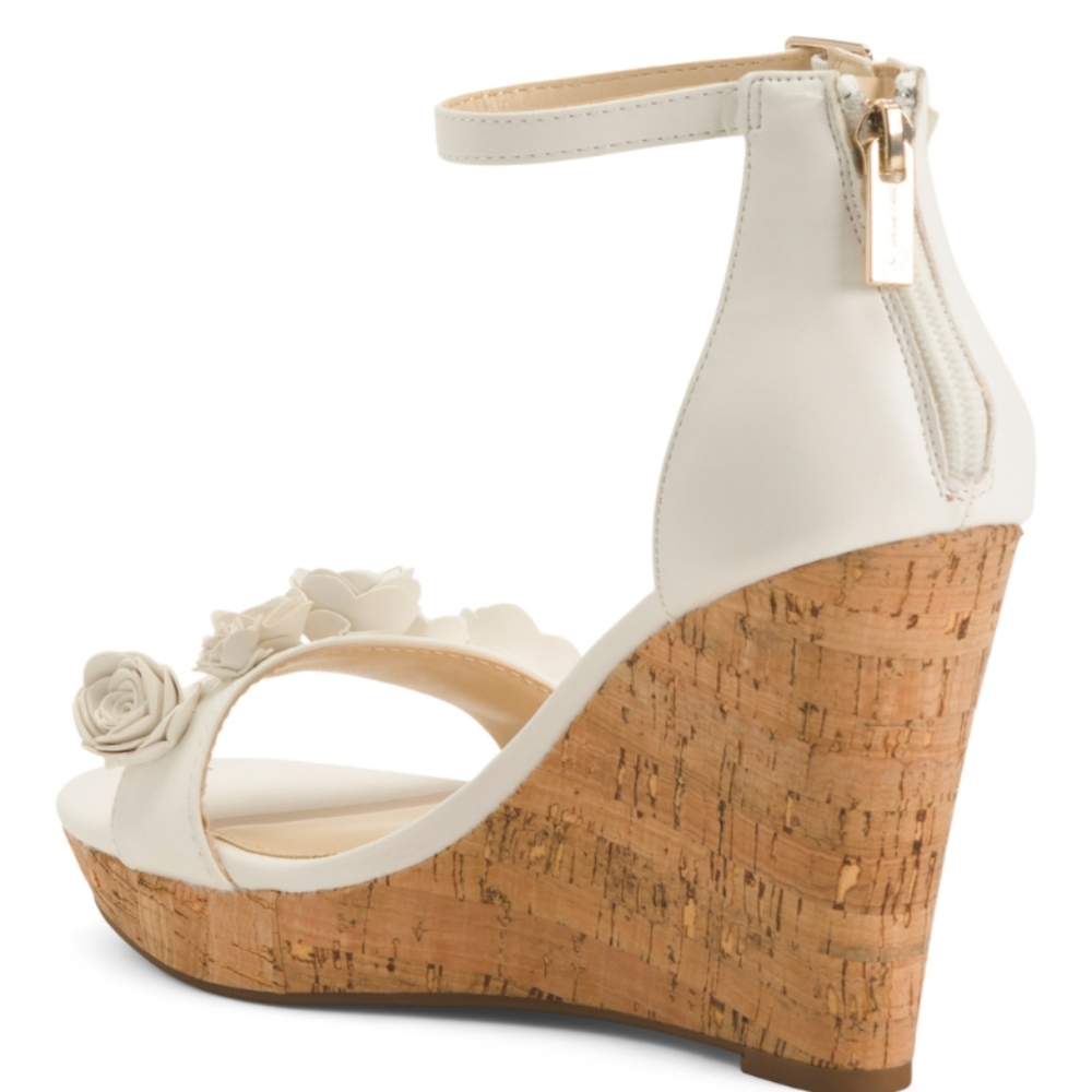 NIB Jessica Simpson Jeffina Leather Wedge Sandal - Picture 4 of 7